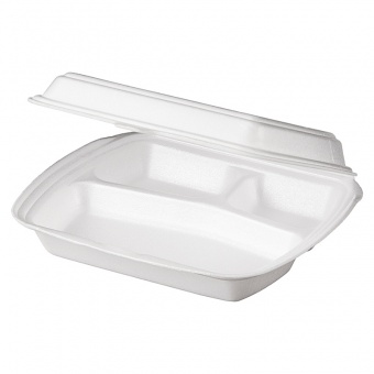 ВПС Ланч-бокс 3-сек LB-max эко (255х190х70) белый вспен ТДУ 100/100