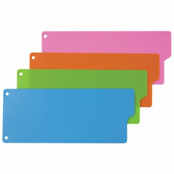 Разделитель пластиковый полосы 105х240 мм 12л без индексации по цветам BRAUBERG 1/1