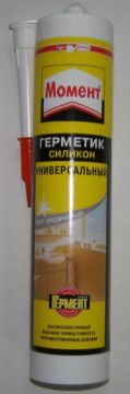 Герметик Момент бесцветный силиконовый универсал 280мл 1/12