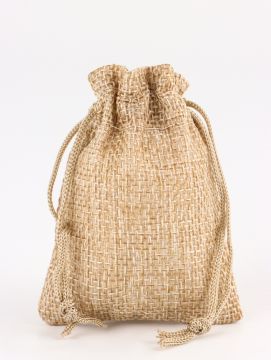 Подарочный мешок холщевый 7х9см серый 1/10/4000