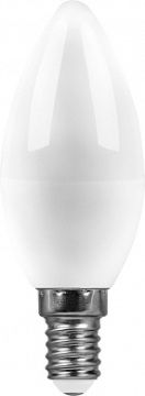 Лампа светодиодная 7W 4000K E14 230V С37 свеча SAFFIT 1/10