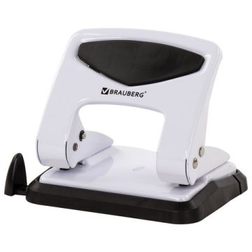 Дырокол на 35листов металлический белый BRAUBERG PN-150M 1/48