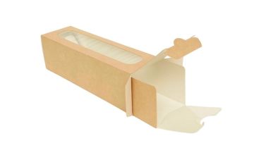 Коробка для сладостей с окном 180х55х55мм картон ECO MB 6 DoECO 50/500