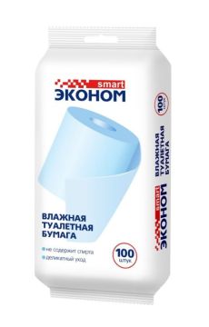 Туалетная бумага влажная Эконом Smart (100) 1/20
