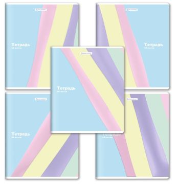 Тетрадь 48л А5  клетка скоба кросс-серия BRAUBERG PASTEL 1/10/100