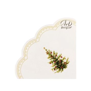 НГ Салфетки 3-сл d 32 см  Rondo Изящная елочка (12) 1/15