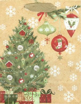 НГ Пакет подарочный крафтовый (18х10х23) Новый год С-42А 1/20