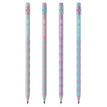 Карандаш ч/гр HB пластик, трехгранный, заточен BERLINGO Haze 1/12/144