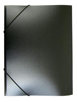 Папка на резинках Бюрократ черная корешок30 мм 1/60