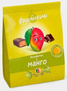 Продукты, Конфеты Манго в глазури 200г 1/1