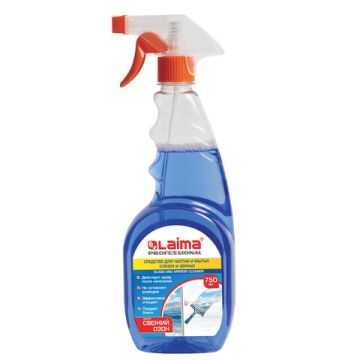 Средство для мытья стекол и зеркал 750мл триггер ЛАЙМА PROFESSIONAL 1/12