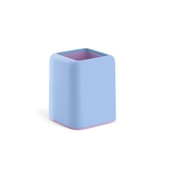 Подставка-органайзер 98х80х80мм квадрат голубой с фиолет ErichKrause Forte Pastel Bloom 1/8
