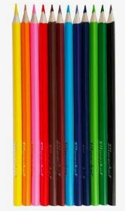 Карандаши цветные 12цв трехгранные заточенные Silwerhof Color 1/8/160