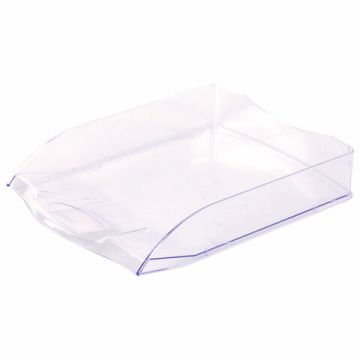 Лоток горизонтальный для бумаг 340х270х60мм А4 прозрачный Delta Brauberg 1/20 