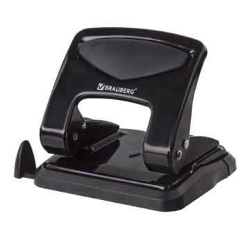 Дырокол на 35листов металлический черный BRAUBERG 1/48