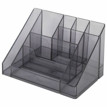Подставка-органайзер 115х160х105 мм  9 отделений тонир серая BRAUBERG GRAND OFFICE 1/9
