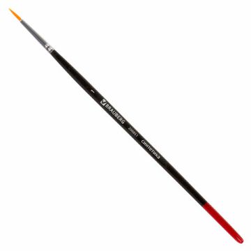 Кисть синтетика круглая №1 BRAUBERG 1/30