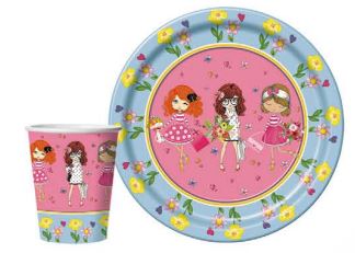 Стакан бумажный 250мл Девочки (10шт) 1/48 