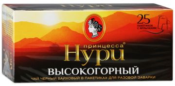Продукты, Чай Принцесса Нури черный Высокогорный 25 пак 1/1