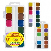 Краски акварельные 24цв медовые Каляка-Маляка 1/12