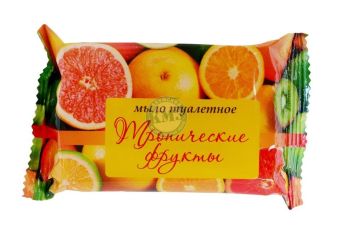 Мыло туалетное 100гр в обертке Тропические фрукты Калужский МЗ 1/80