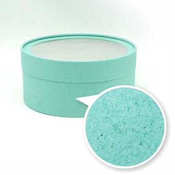 Коробка шайба с прозр. крышкой 16х6,5см Тиффани в точку матовая