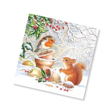 НГ Салфетки (33х33) 3-сл Новогодняя беседа  (20) 1/12