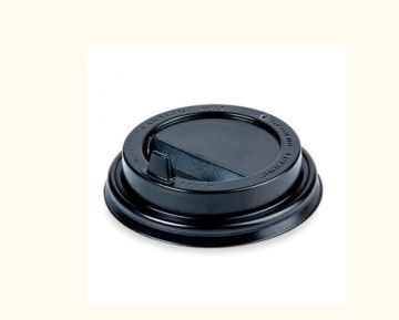 Крышка для бумажных стаканов d 80 мм с закрытым питейником черная UPAX-UNITY 50/2000