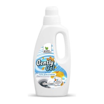 Средство жидкое 1л Clean&Green Gently Gel гель концентрат для стирки универсальный 1/8