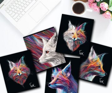 Тетрадь 48л А5 клетка скоба Фольга СофТач Фокс ПЗБМ 1/5/50