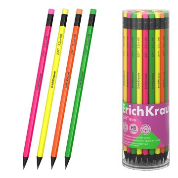 Карандаш ч/гр HB пластик с ластиком ErichKrause Joy Neon 1/42