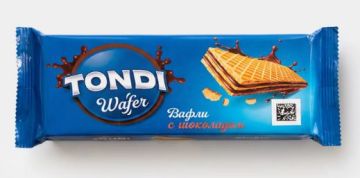 Продукты, Tondi вафли Шоколадные 167г 1/24