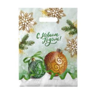 НГ Пакет с вырубной ручкой (30х40)-30 ПВД Отблеск 50/1000