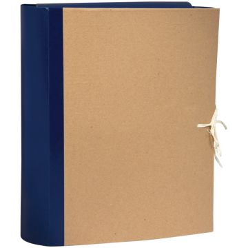 Папка архивная с завязками 80мм крафт корешок бумвинил 4 х/б завязки 1/25