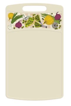 Доска разделочная пластиковая 33,5х22см Bergamo бежевая 1/1