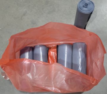 Мешок для мусора 120л рулон ПВД (70х110)-80 серо-черный (10шт) 1/10 