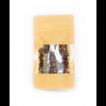 Пакет Дой-Пак Zip-Lock крафт 105х185 (35+35) №5 окно 70 мм 100/600 