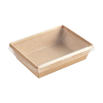 Крышка для контейнера 500мл 120х160мм OneClick прозр плоская 1EA 50/400