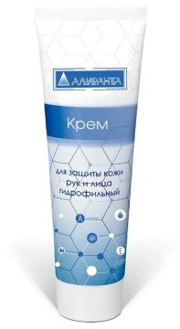 Крем защитный 100 мл АЛИРАНТА гидрофильный от масел, красок, смазок, клея 1/54