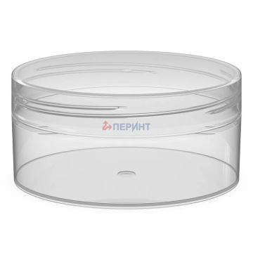 Банка с резьбой 150мл d-89 б/кр прозрачная Шарм 150/89 Перинт (крышка 446339) 450/225