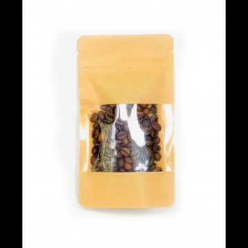 Пакет Дой-Пак Zip-Lock крафт 135х225 (35+35) №9 окном 70 мм 100/600 