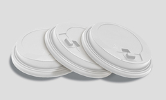 Крышка для бумажных стаканов d 90 мм с закрытым питейником белая UPAX-UNITY 50/2000