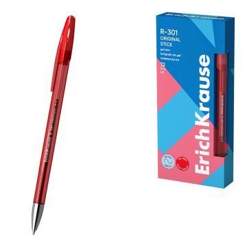 Ручка гелевая красная 0,5мм ErichKrause Gel Stick Original 1/12