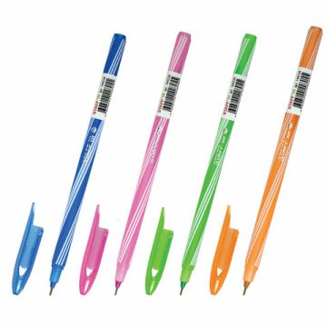 Ручка шариковая синяя игольчатый узел0,6мм линия 0,3мм STAFF CANDY NEON 1/50