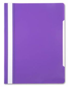Папка скоросшиватель с прозр верхн лист фиолетовый Россия 1/20/200 