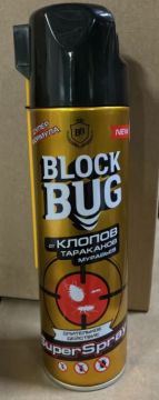 Дихлофос BLOCK BUG 500мл от клопов, тараканов и муравьёв на масляной основе 1/24