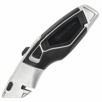 Нож канцелярский 18мм с фиксатором метал 4лезвия BRAUBERG Professional 1/12/120