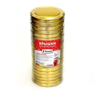 Крышки винтовые Твист-Офф D-82 золотистые для стерилизации до 120 град. 1/500