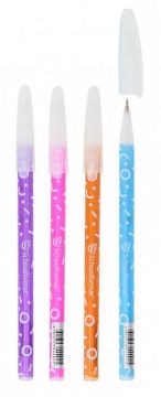 Ручка шариковая масляная синяя 0,7мм корпус с принтом FROSTY Schoolformat 1/50