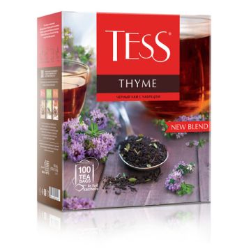 Продукты, Чай ТЕСС Thyme черный чабрец и цедра лимона 1,8*100 пакет 1/9